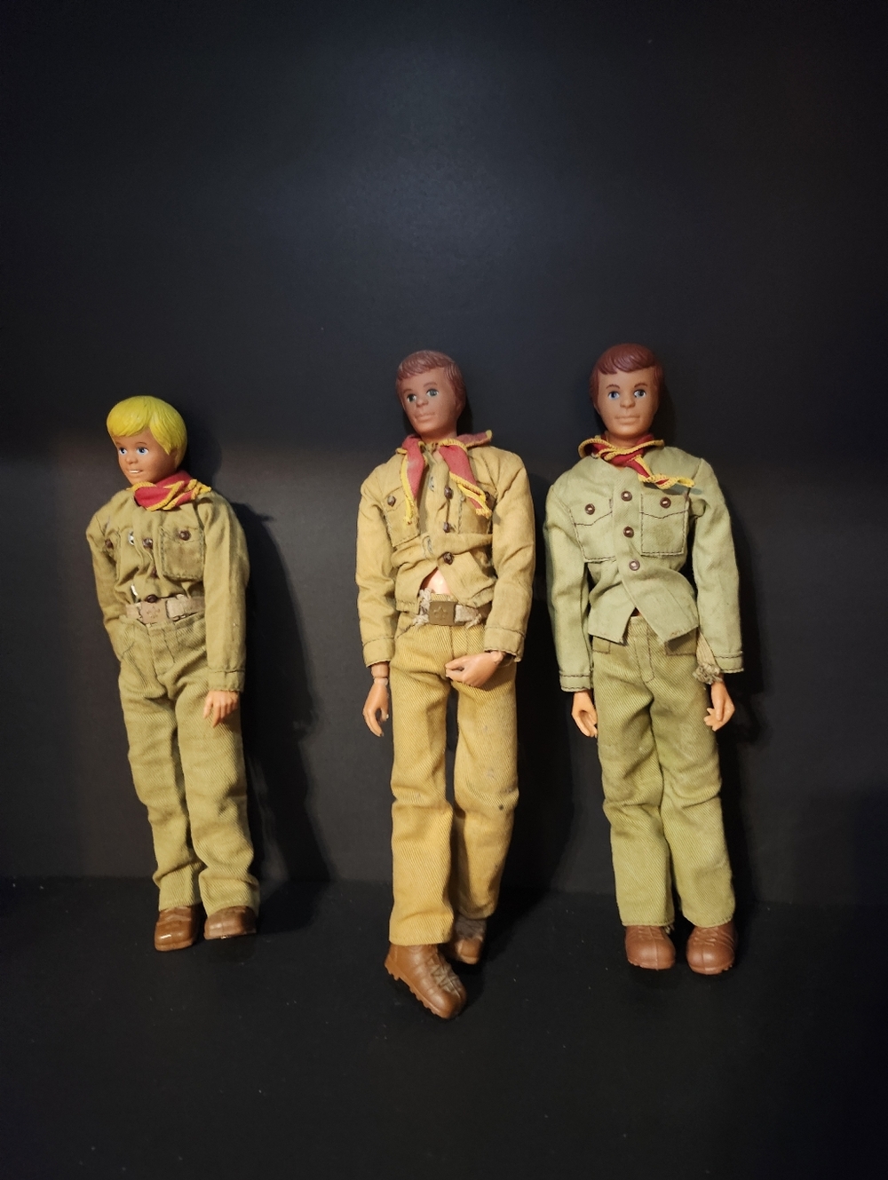 3 Vintage Kenner Boy Scout Action Figures